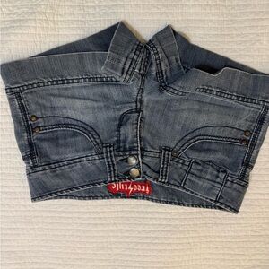 Freestyle Denim Top with Red Logo
